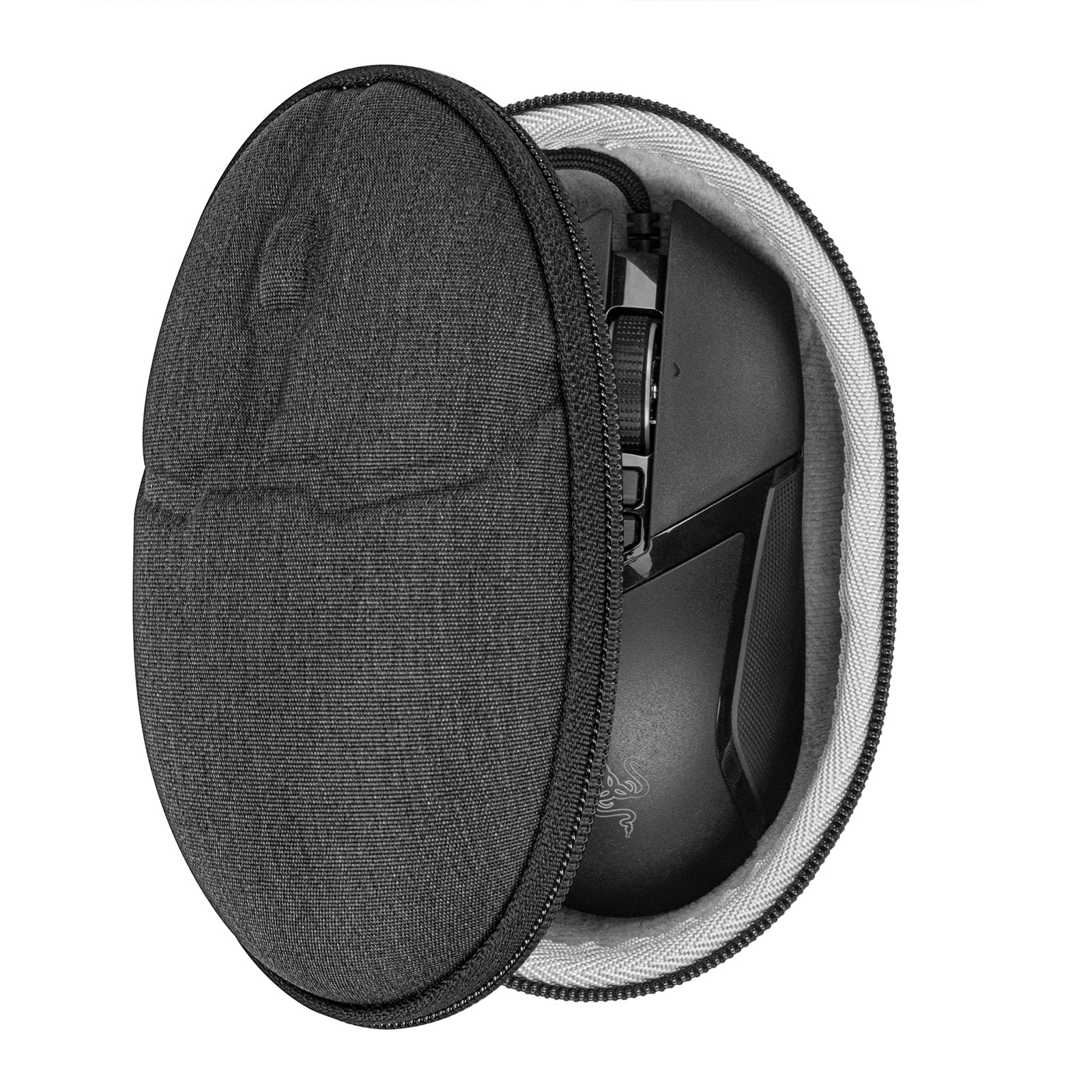 Geekria Mouse Carrying Case, Compatible with Razer Basilisk V3 / V3 X/Viper V3 Pro/DeathAdder V3 / Orochi V2, GravaStar Mercury M1 Pro/Mercury M2, EVA Hard Shell Bag (Dark Gray)