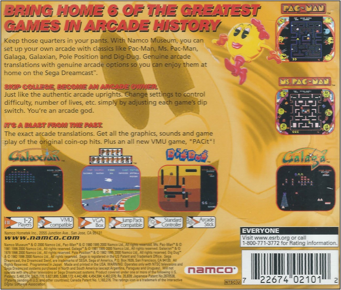 Namco Museum Volume 1: Video Games
