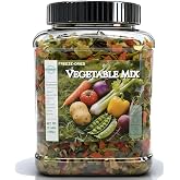 Freeze-Dried Vegetable Mix - 17.64 oz (500 g) - 8 Vegetable Mixes | Quick Meal Prep 8 Vegetable Mix (Carrots, Bell Peppers, Cabbage, Peas, Potatoes, Celery, Onions, Tomatoes) Soup