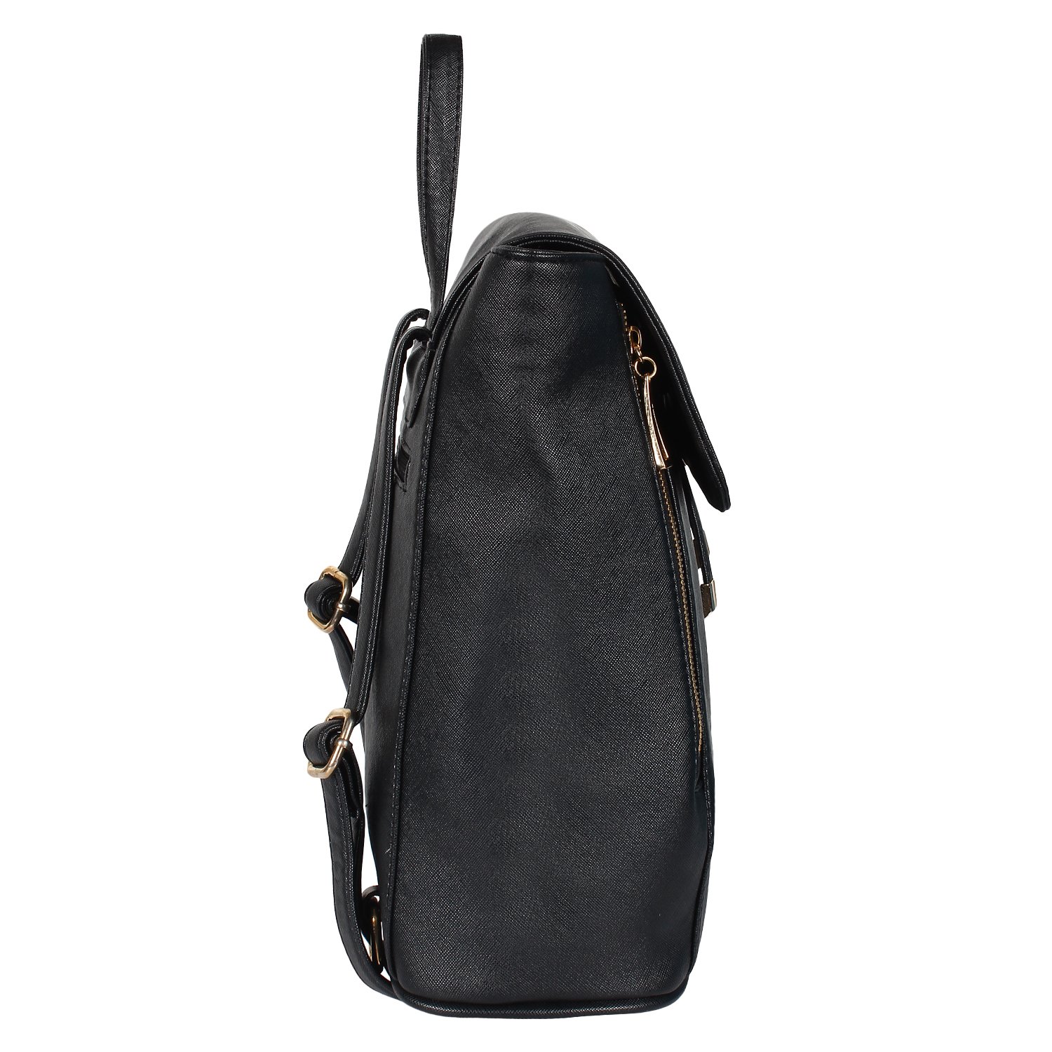 lychee bags women's black pu cadence backpack