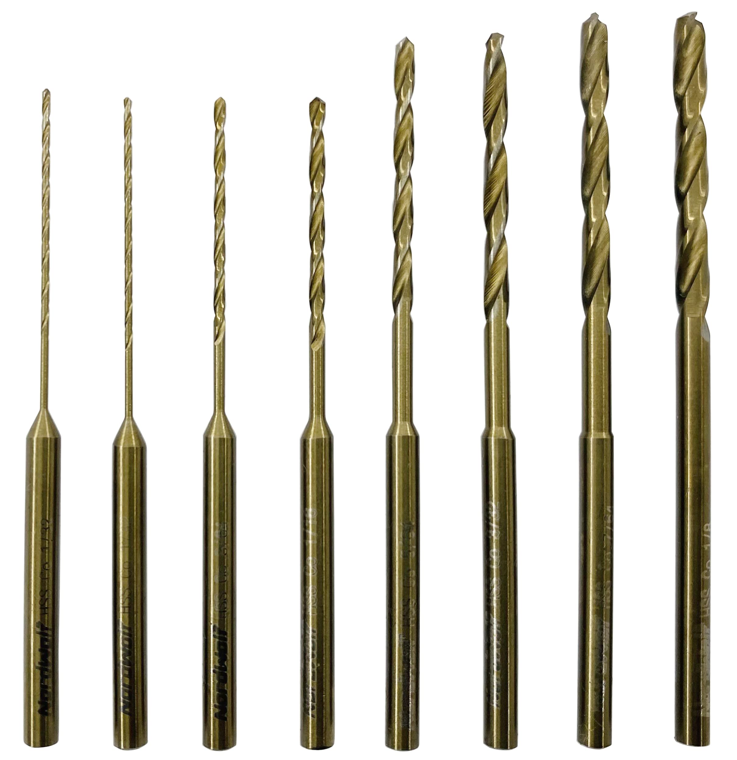 NordWolf 21-teiliges Kobalt-Bohrer-Set – Für Edelstahl & Hartmetalle, SAE 1/16″ Bis 1/2″, In Praktischer Box