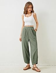Xiaoxuemeng Womens Baggy Wide Leg Pants Casual