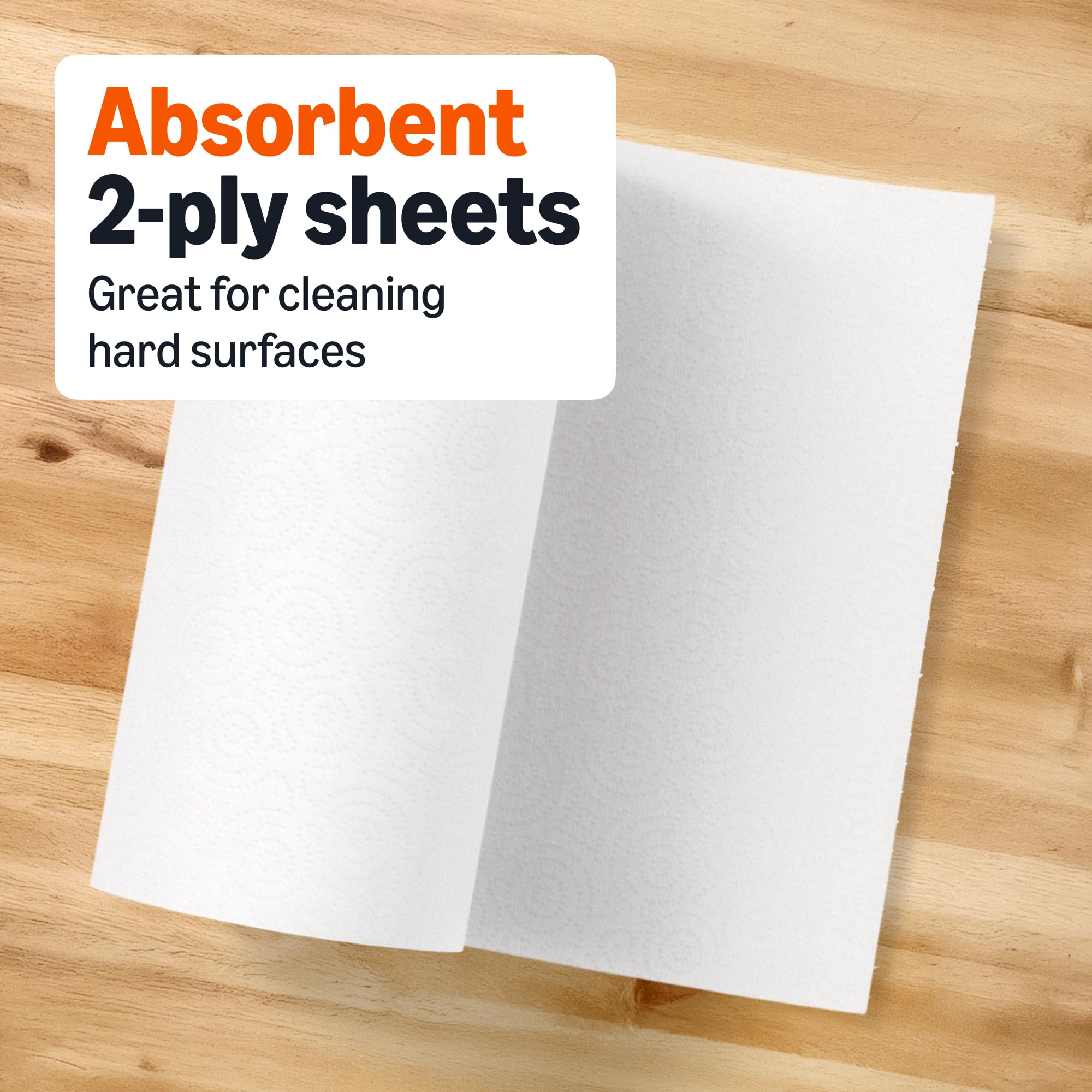 Amazon Basics 2-Ply Flex-Sheets Paper Towels, 2 Basics Rolls = 6 Regular Rolls, Everyday Value with 150 Sheets per Roll, Packaging May Vary