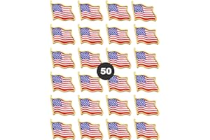 MEUUT American Flag Lapel Pins - USA Waving Flag Brooch - 24/50/100 Pack