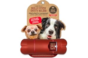 Bully Bunches Mega Hold Anti-Choking Bully Stick Safety Holder for Small, Medium and Large Dogs - Fits All Sized Bully Sticks & Works with Other Chews