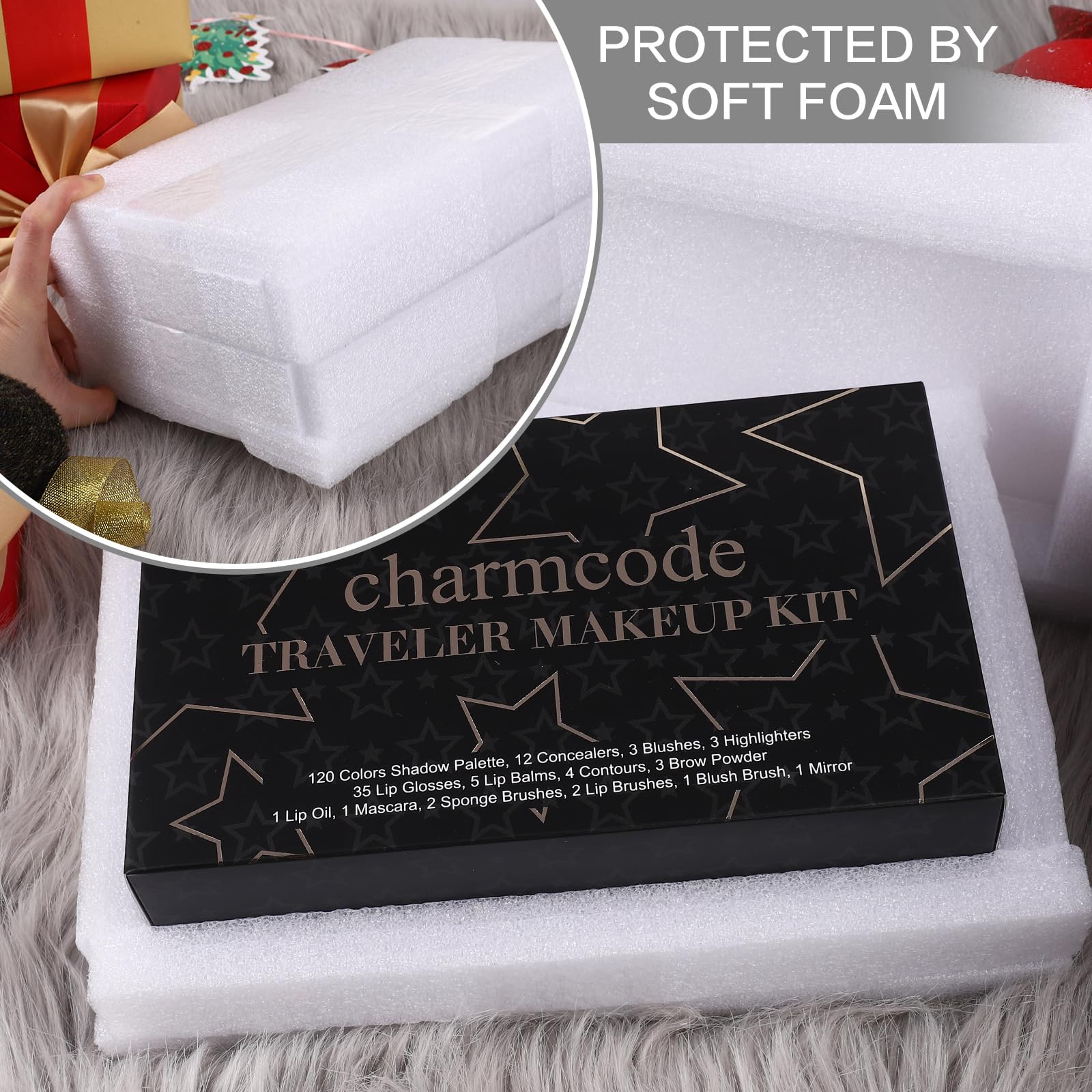 Professional All in One Makeup Kit for Women Full Kit,186 Colors Make Up Palette Christmas Gift Set, Including Eyeshadow,Lip Gloss,Concealer,Highlighter,Contour,Brow Powder,Mascara,Blush & Brush