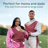Koala Babycare Baby Sling Easy to Wear Ergonomic Support Bordeaux up to 9 kg view 6