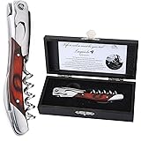 FlyingColors Laguiole Sommelier Professional Waiter's Corkscrew. Rosewood Handle, Wooden Gift Box