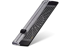 Glone 12 inch Paper Trimmer, A4 Size Paper Cutter with Automatic Security Safeguard for Coupon, Craft Paper and Photos (Black)
