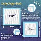 TBM Puppy Pads Large 50 Pack 60x60 Absorbent Quick Dry Anti Slip Leaks view 8