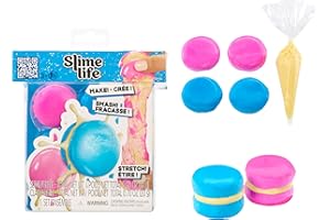Slime Life Macaron DIY Slime Kit - Unboxing Ingredients to Make, Smash, and Stretch Your Food Slime