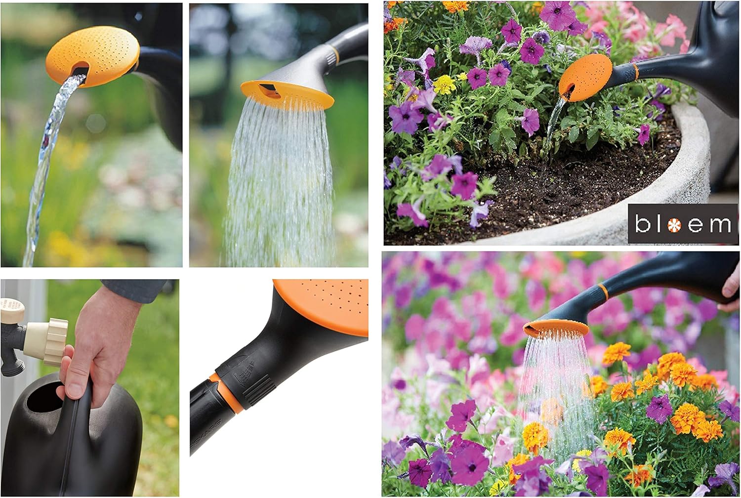 Bloem Easy Pour Watering Can, 2.6 Gallon, Black (20-47287CP) : Garden & Outdoor