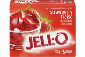 Jell-O Strawberry Jelly Powder Gelatin Mix, 170 gr Box