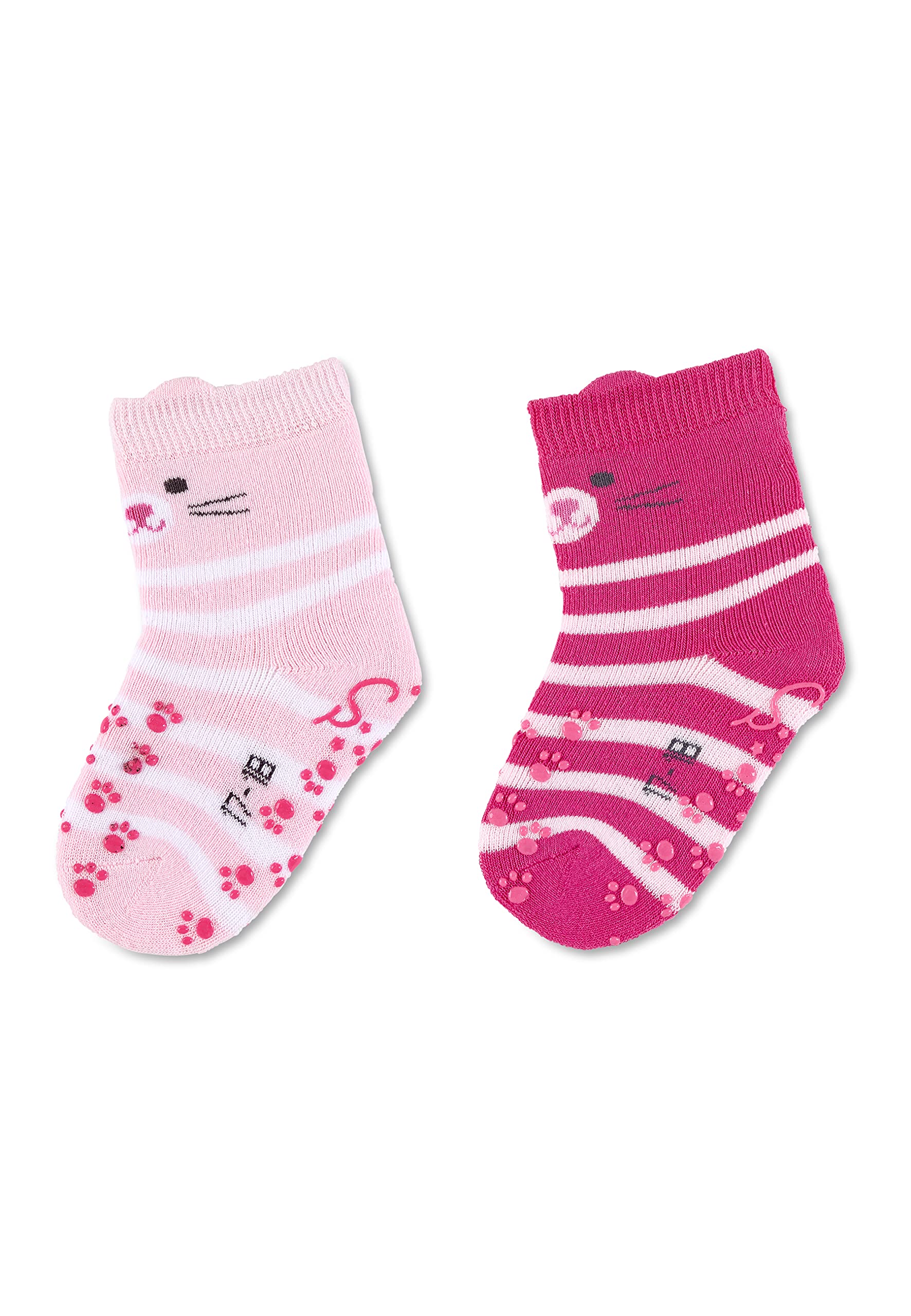 Sterntaler Baby Girls Abs-Krabbelsöckchen Dp Katzen Calf Socks, 18 Socks, Pink (Rosa 702), 6-9 Months (Manufacturer Size: 18)