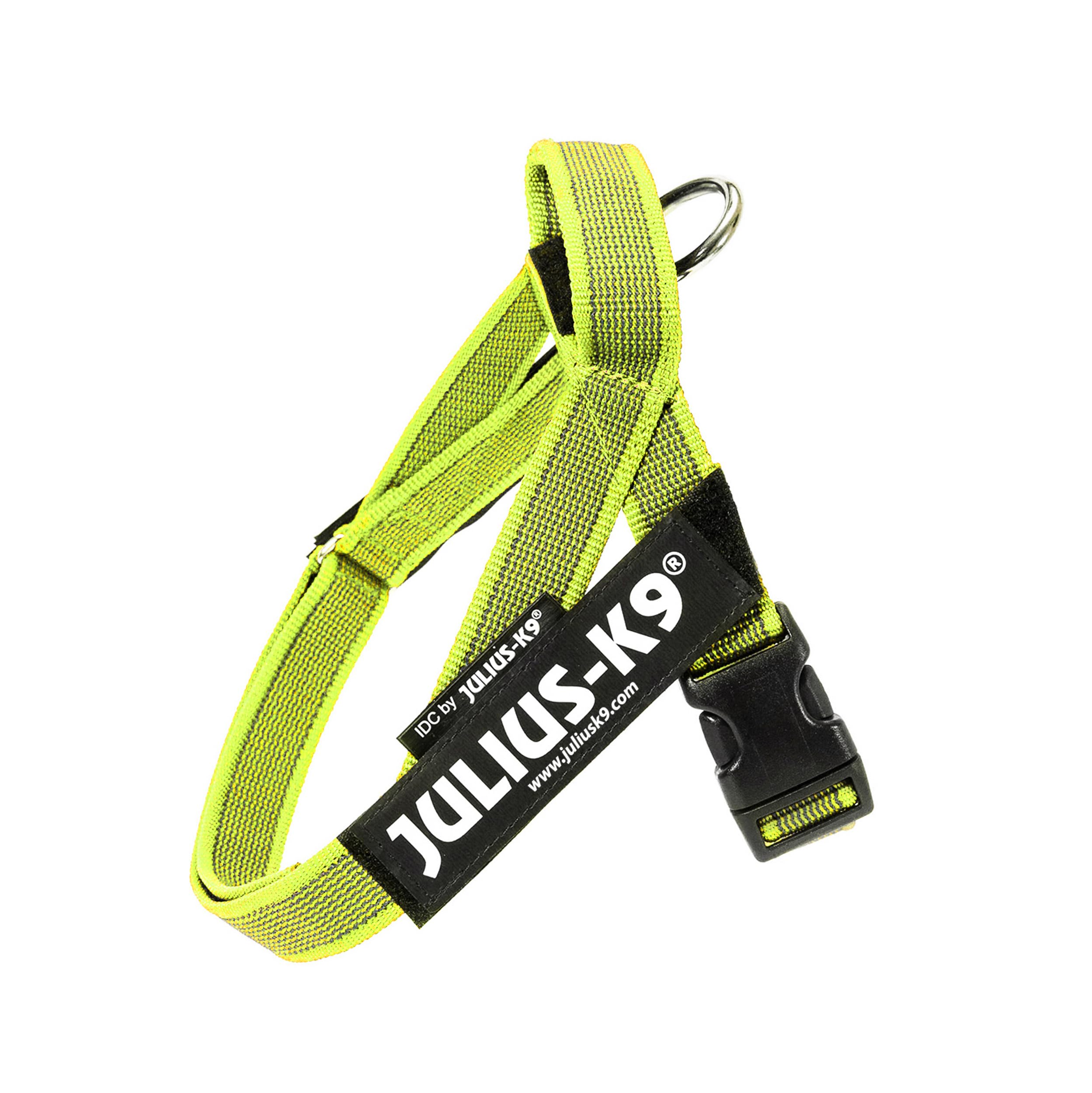 Julius-K9, IDC Color & Gray Belt Harness, Size: XS / Mini-Mini, Neon-Gray