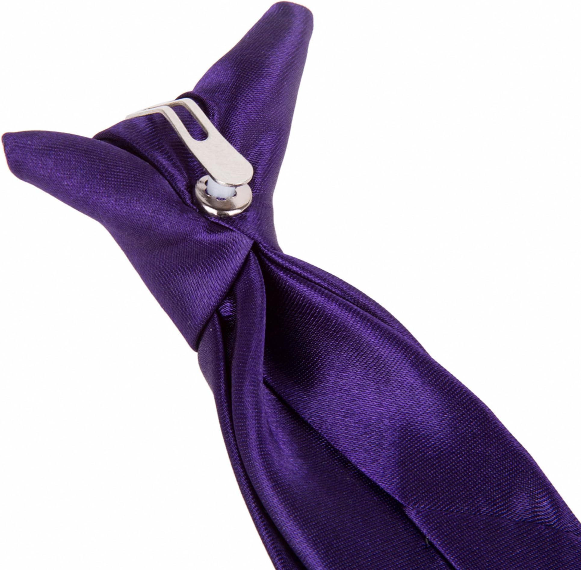 Rocking Party Convenient Clip On Costume Tie Foy Any Fancy Dress - 2" Thin Style (Dark Purple)