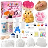 Funewest Taba Squishy Making Kit for Girls Ages 8-12 | Kawaii Animal Molds Squishies Maker with Soft Sensory Fidget Toys, Cute Squishy DIY Craft Kit Pink Gift for Kids Tweens