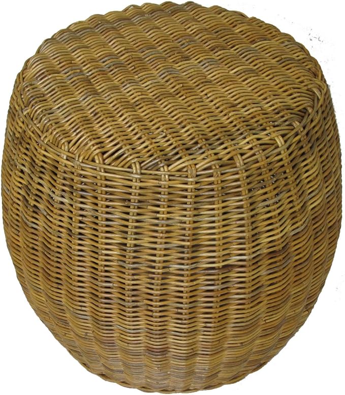 Real Wicker and Rattan Ottoman Foot Stool Amazon.co.uk Kitchen & Home