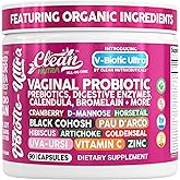 Clean Nutra Vaginal Probiotics for Women + Prebiotics Digestive Enzymes Bromelain Cranberry D Mannose Horsetail Black Cohosh Artichoke Hibiscus Flowers Probiotic for Digestive Health 90 Vegan Capsules