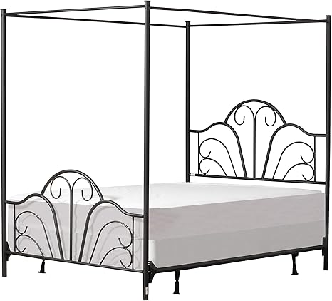 Amazon Com Hillsdale Furniture Hillsdale Dover Queen Canopy Bed Textured Black Furniture Decor