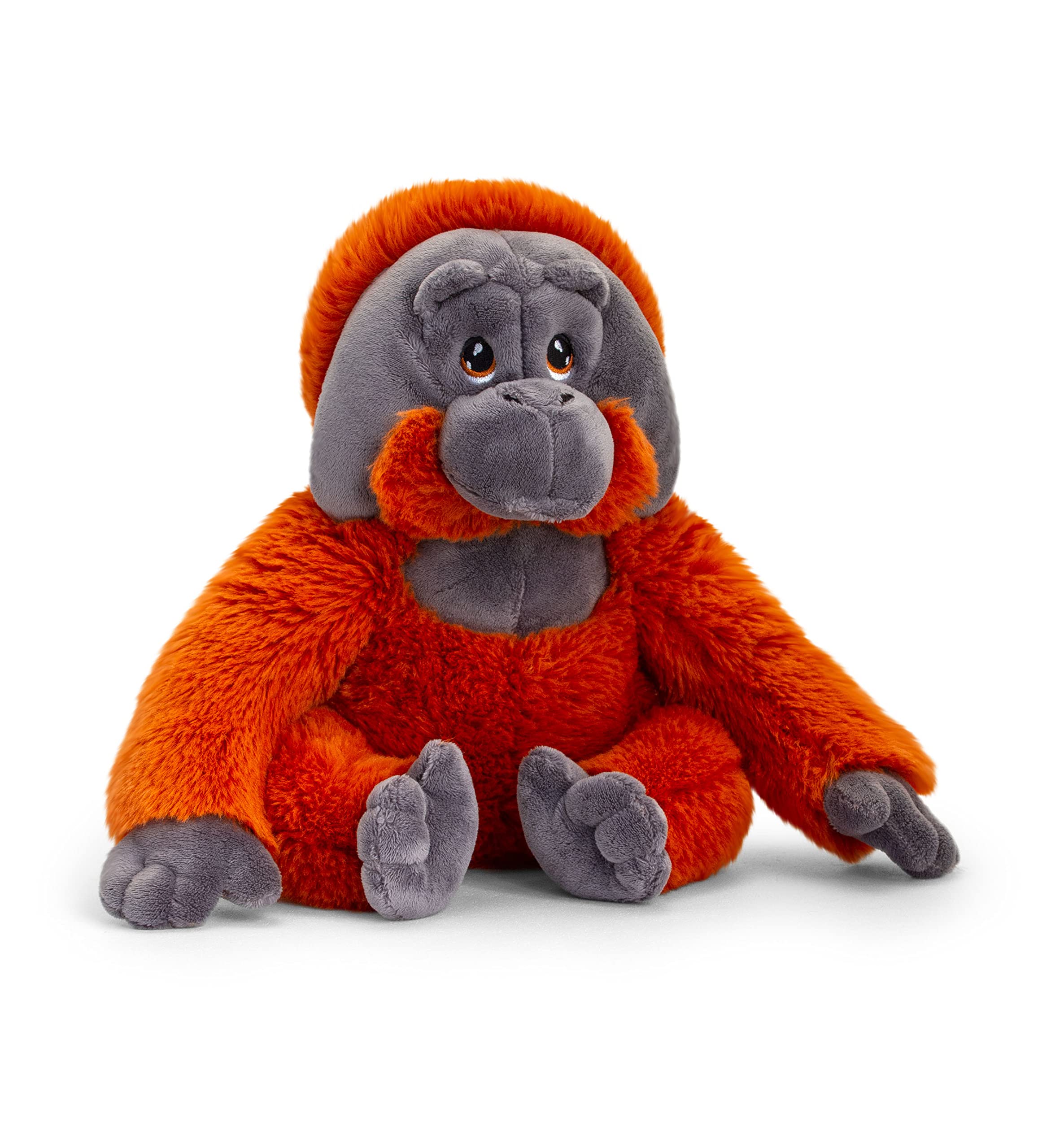 Deluxe Paws Plush Cuddly Soft Eco Wild Animals Toys 100% Recycled (Male Orangutan)