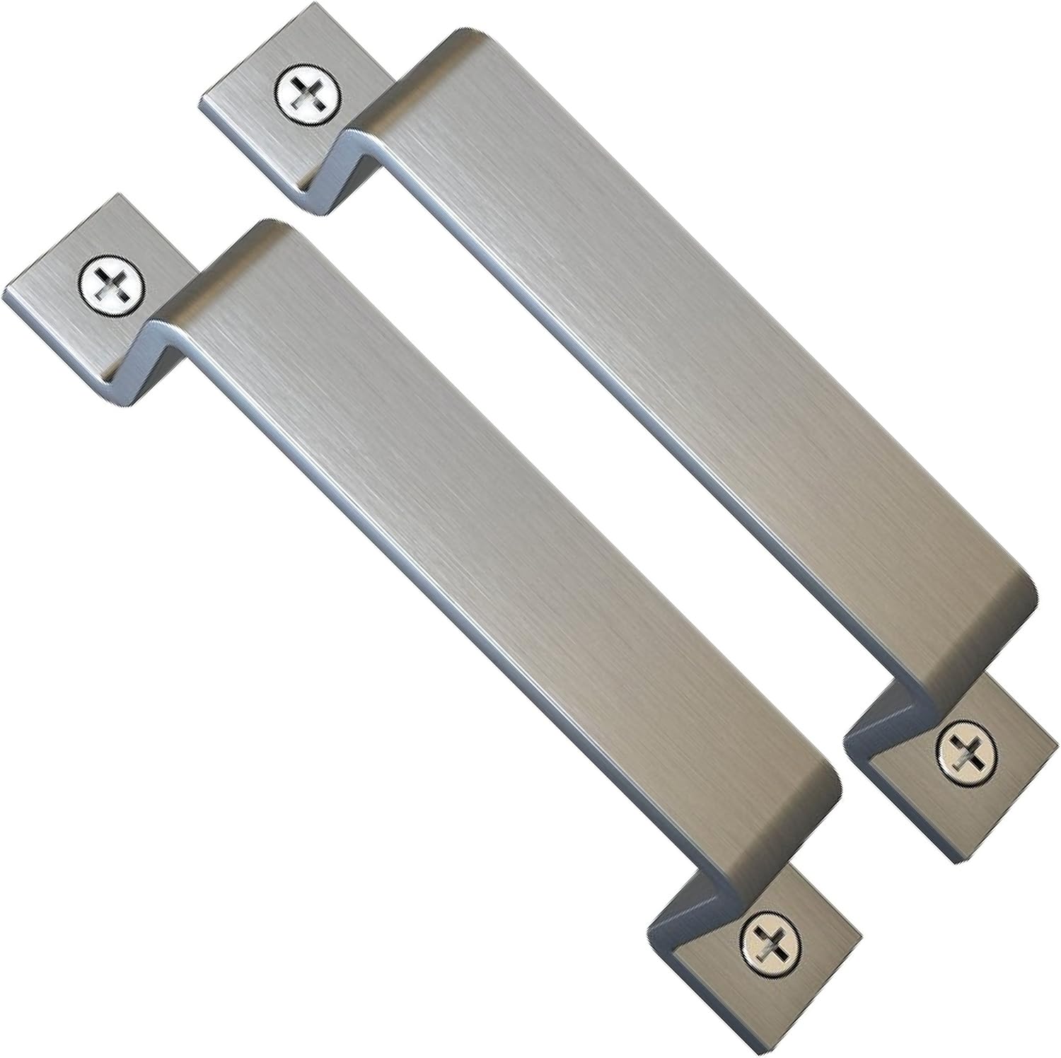 Sliding Barn Door Handle Pull Set Black Steel or