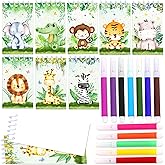 BACH AND BOUJEE Safari Animals Mini Notepads Bulk Jungle Animal Small Memo Pad Spiral Notebooks Jungle Safari Birthday Party Favors Pocket Notepad for Office School