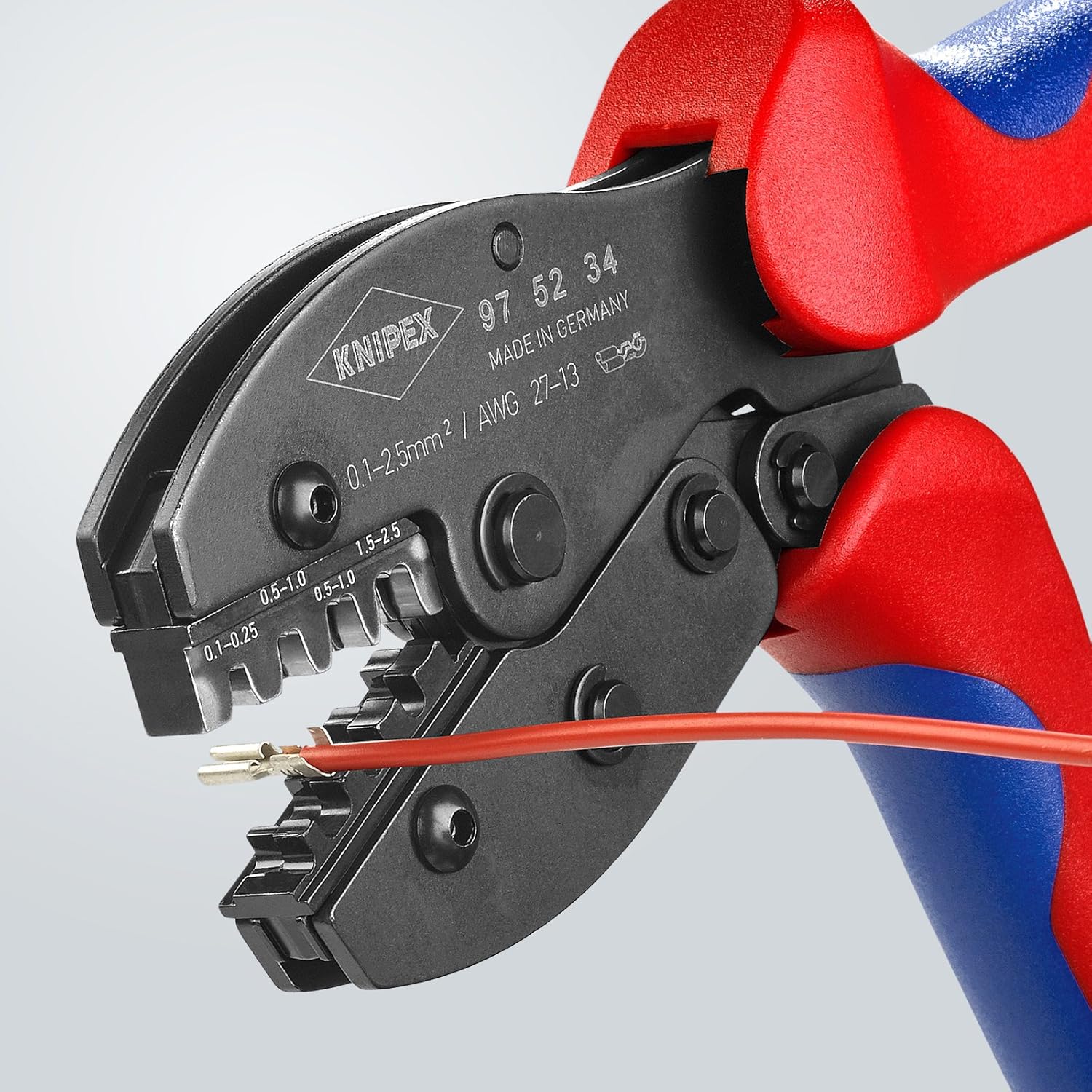 KNIPEX Preciforce Crimping Pliers with Multi-Component Handles 220 mm, 97 52 34, Multi Color, 230 x 76 x 32 mm - Image 5