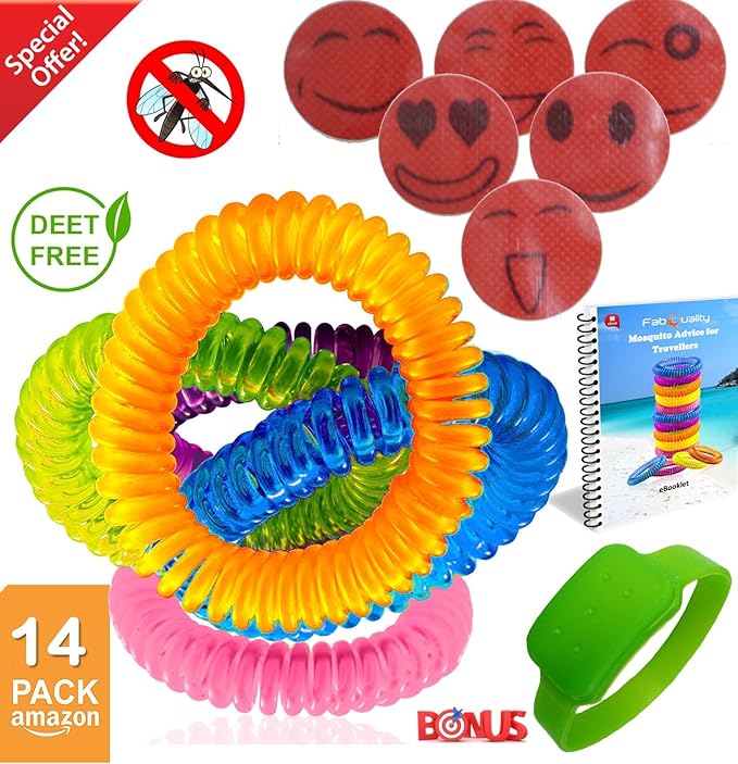 Mosquito Repellent Bracelets 14 Pack Up to 300 HoursBotanical Essences