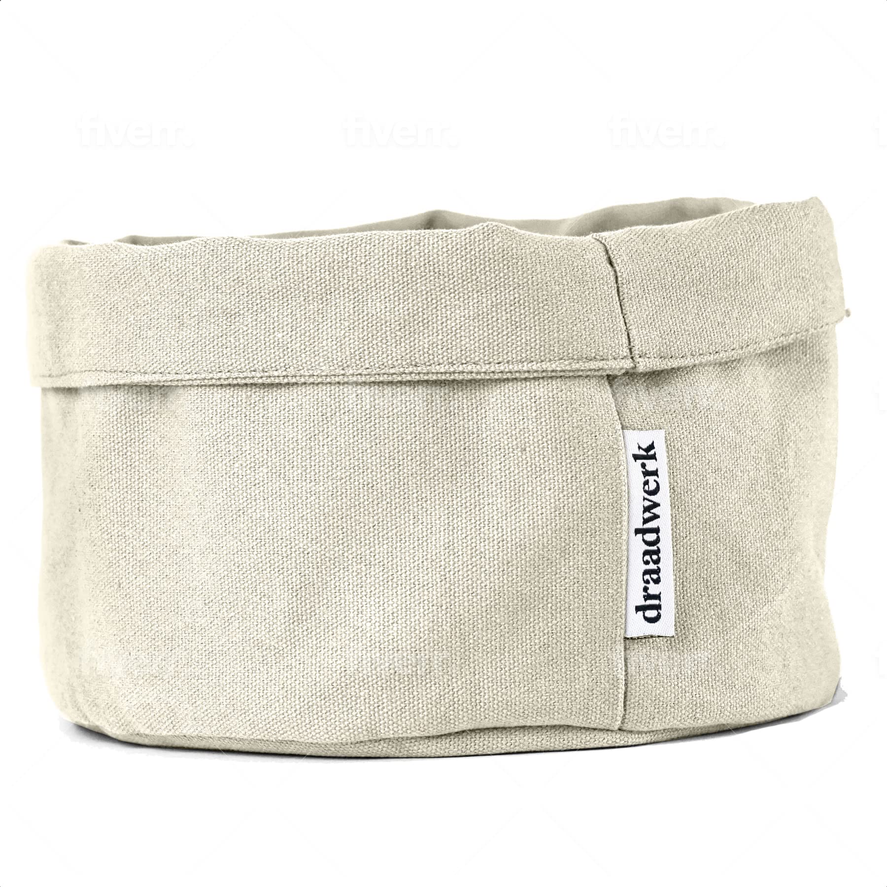 draadwerk® Fabric Bread Basket, Storage Basket Made of 100% Cotton, for Breakfast, Brunching and Holidays (Nature/Beige) — image 1