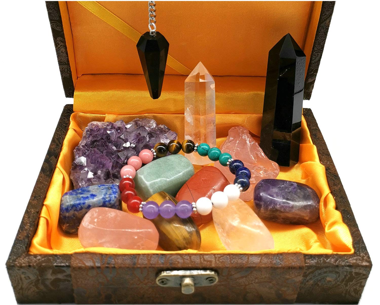 Crystal Chakra Healing Gift/Balancing Chakra Crystal Set7 Tumbled