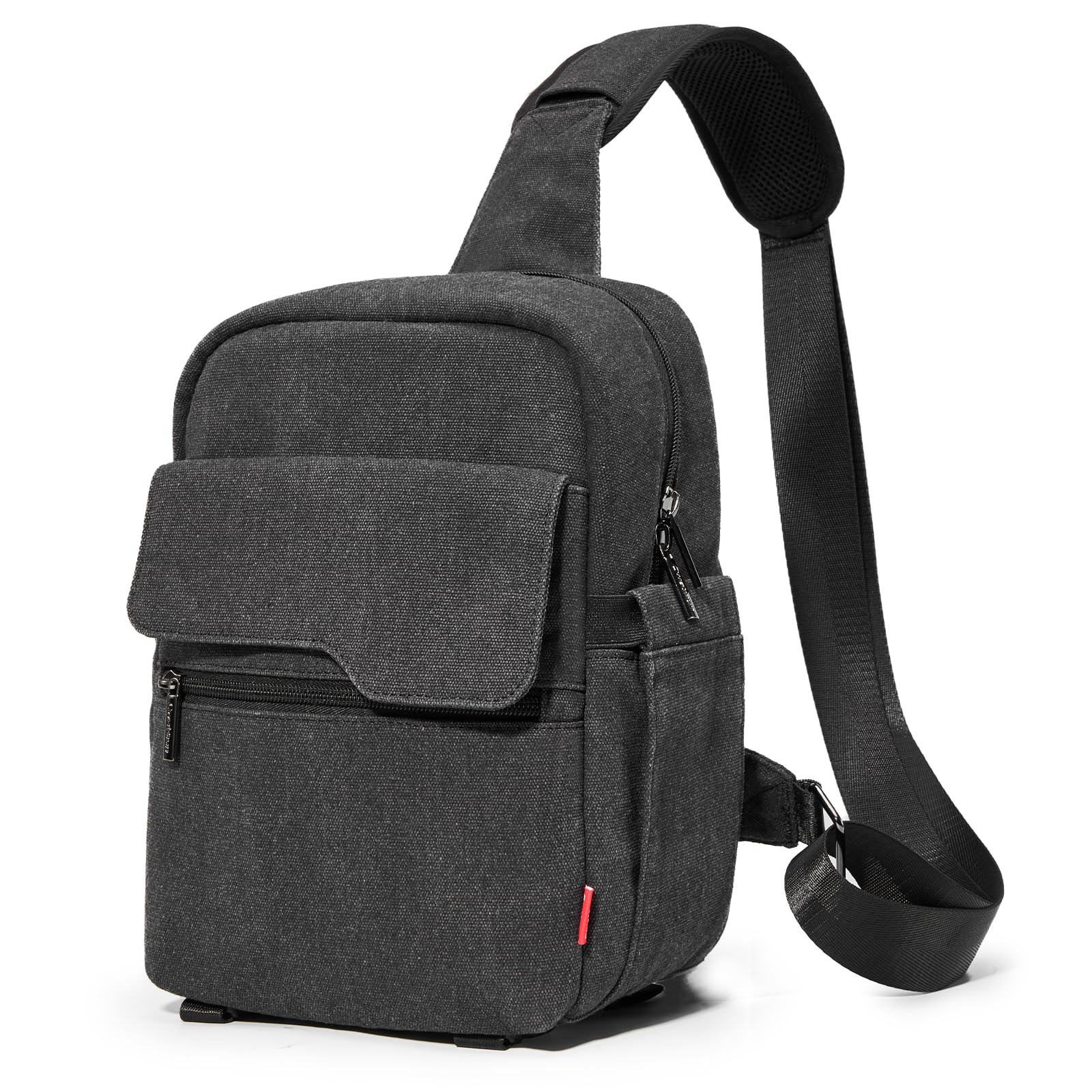 Cwatcun Small Canvas DSLR Sling Camera Bag - Water Resistant, Lightweight, Compatible with Nikon & Sony
