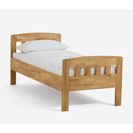 DICO Massivholz Komfortbett Seniorenbett Ben, Wildeiche Honig geölt Größe 100x200 cm