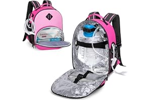 LUXJA Feeding Tube Backpack for G Tube, J Tube and GJ Tube, Feeding Pump Backpack Fits 500ml Feeding Bag and Enteral Feeding Pump (Compatible with EnteraLite Infinity and Kangaroo Joey), Rose Red