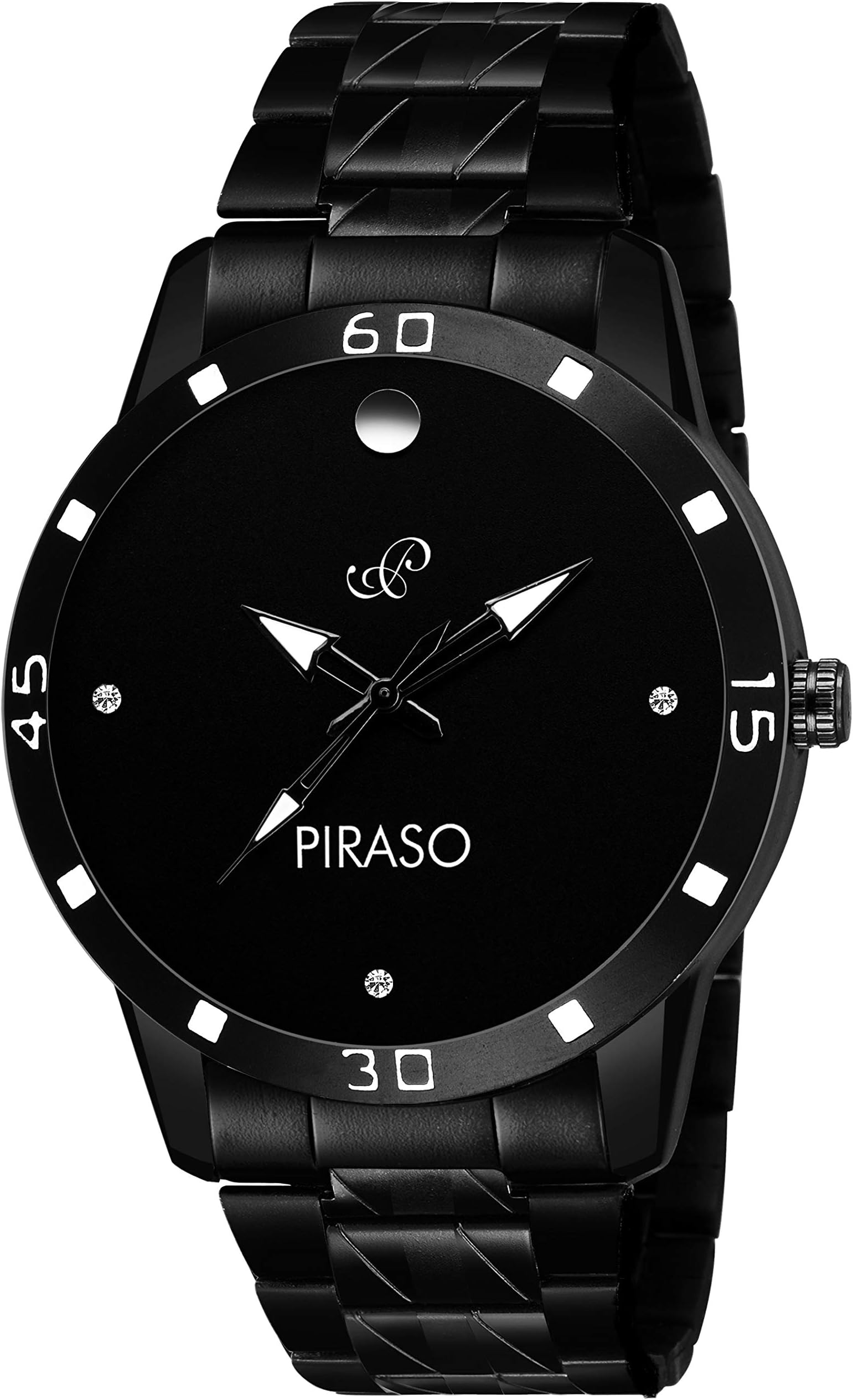 Piraso Analog Black Dial Men's Watch-64-BK-CK