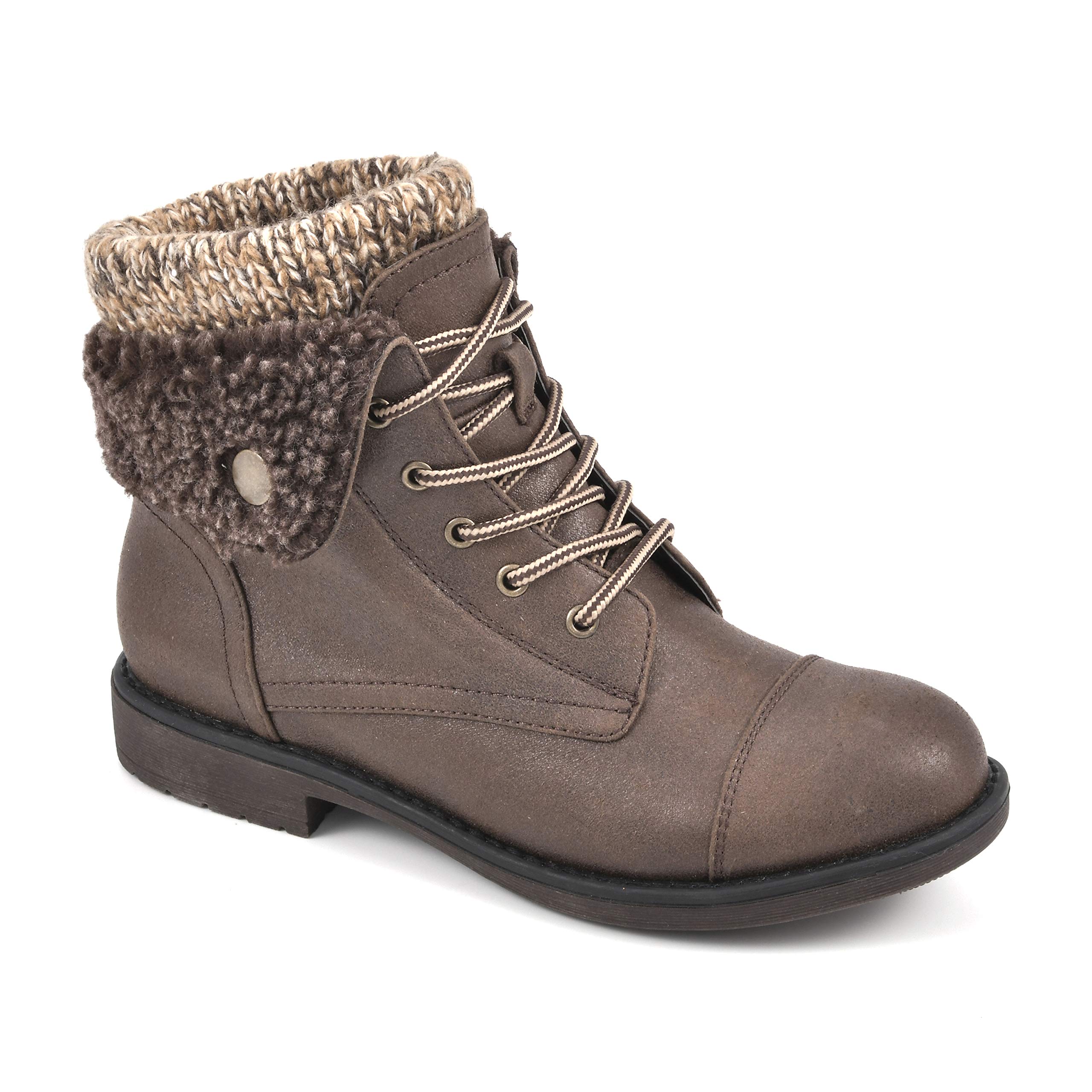 CLIFFS BY WHITE MOUNTAIN Women’s Duena Hiking Style Boot, Brown Multi/Fabric, 11 M