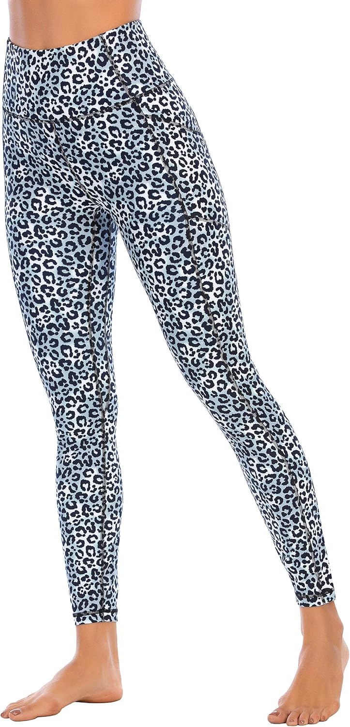 OVRUNS High Waist Yoga Pants Full Length Tights for Women Tummy Control Workout Leggings with Pocket - 28'': Clothing