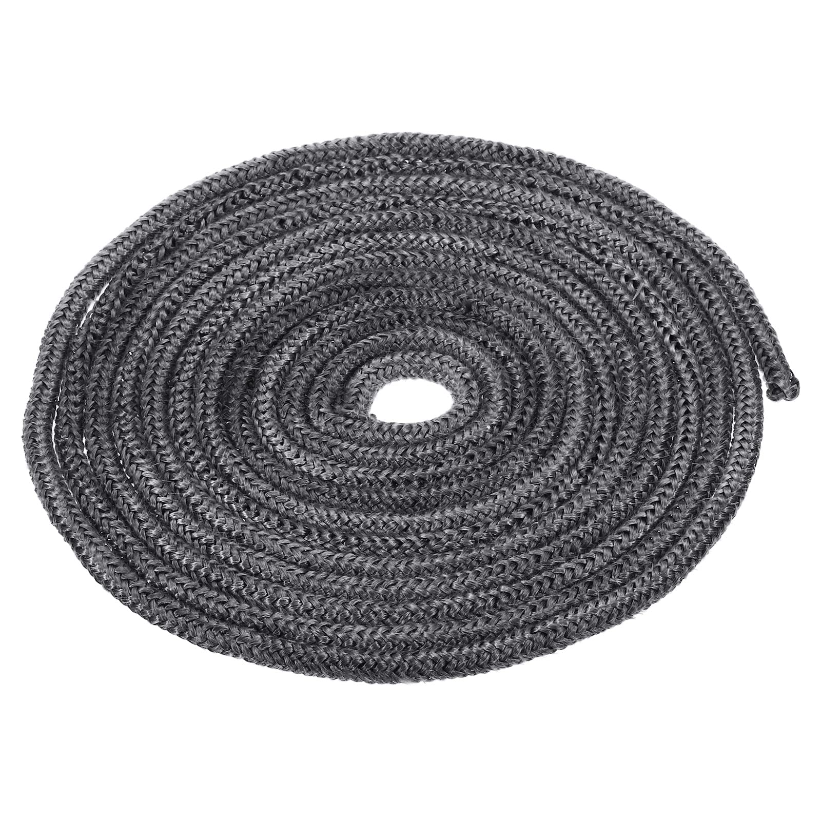 PATIKIL 13.12ftx1/4" Wood Stove Gasket Rope, Fiberglass Round Braided Rope High-Temperature Stove Gasket Seal for Boiler Furnace Oven Kiln Casting, Black