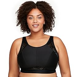 Full Figure Plus Size No-Sweat Mesh Sports Bra
