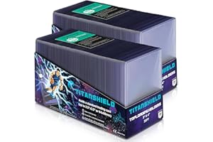 TitanShield 3"x4" Platinum Quality Seamless Toploaders Top Loader Sleeves for Collectible Trading Cards Compatible with Pokemon MTG Kpop Photocards (200 ct.)