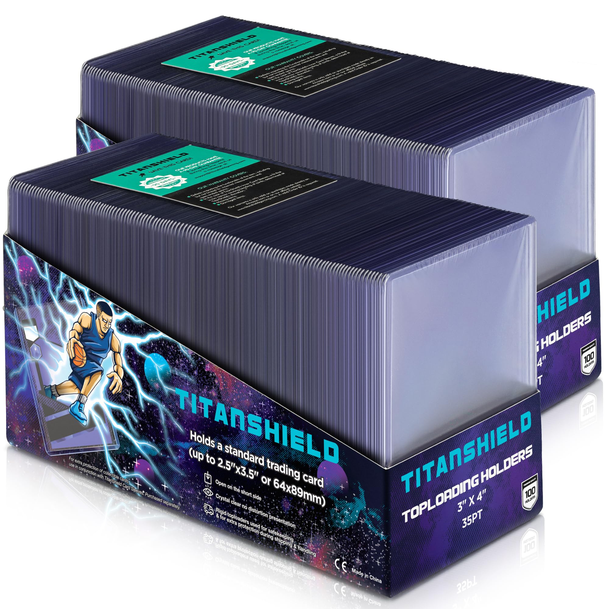 TitanShield 3" x 4" Toploaders for Collectible Trading Cards (200 ct.)