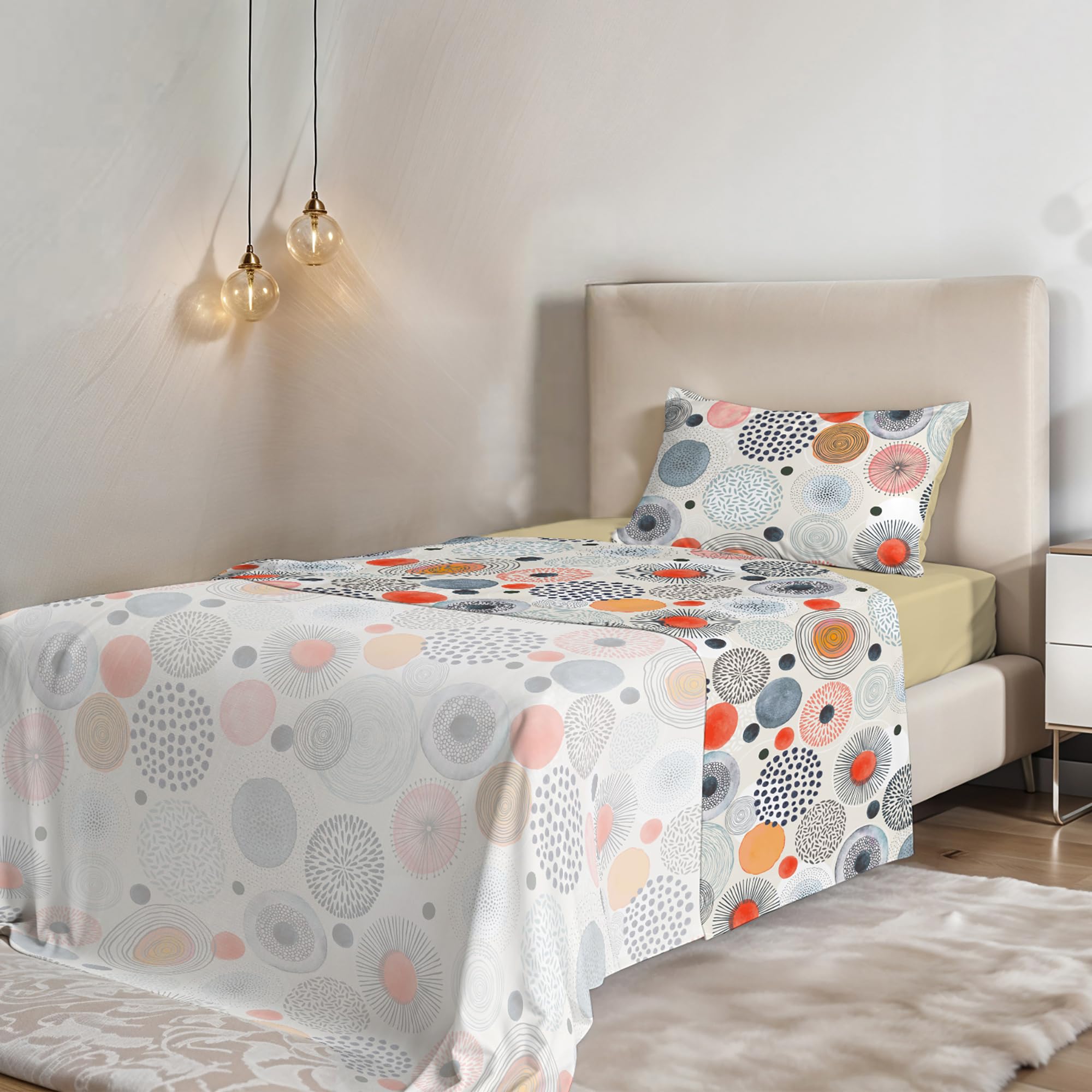 Fantasy bed sheet set in printed microfiber — image 1