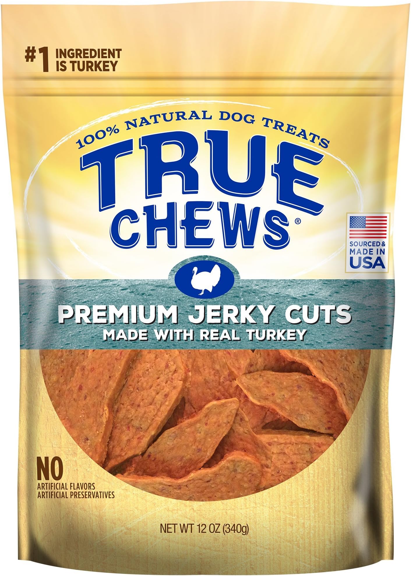 Blue BuffaloTrue Chews Jerky Cuts Natural Dog Treats, Turkey 12 oz bag