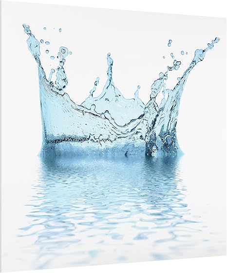 Spritzschutz Glas Blue Water Splash No 2 Quadrat 1 1 Hxb 59cm X 60cm Amazon De Elektro Grossgerate