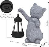 RICHIE Cat Statue Solar Garden Ornament Outdoor Waterproof LED Light view 4