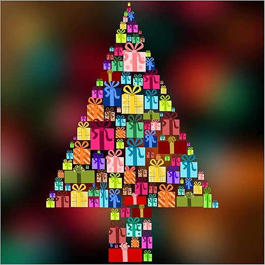 Christmas Window Stickers Tree - Xmas Window Cling Decoration: Amazon