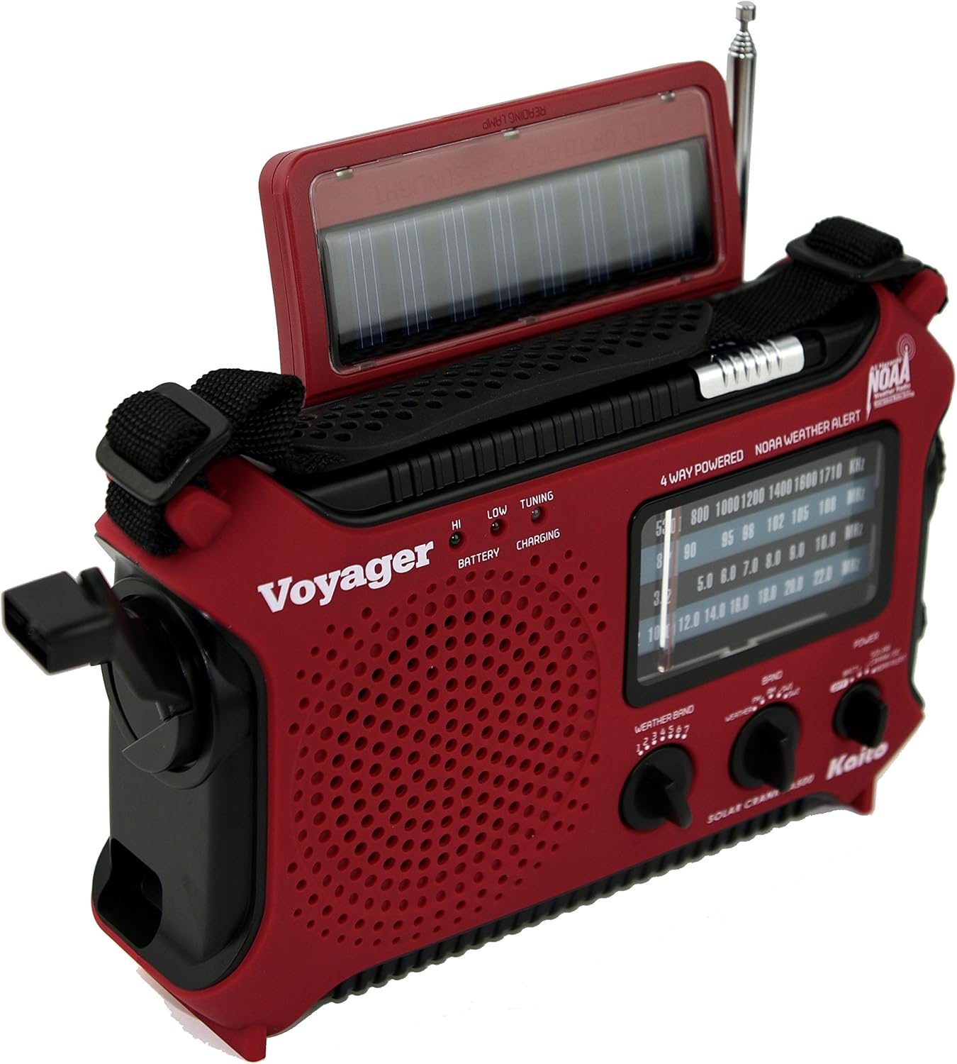 Kaito KA500RED 5-Way Powered Emergency AM/FM/SW Weather Alert Radio, Red: Home Audio & Theater