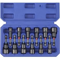 QWORK 3-Piece 1/4" Hex Shank Quick Release Magnetic Extension Bit Holder Set – 60mm, 100mm, 150mm