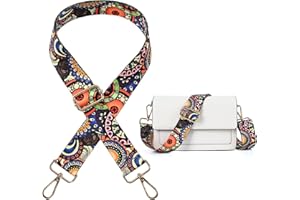 LUCSIS Purse Shoulder Straps Replacement, Adjustable Crossbody Bag Straps, Wide Guitar Straps Various Patterns