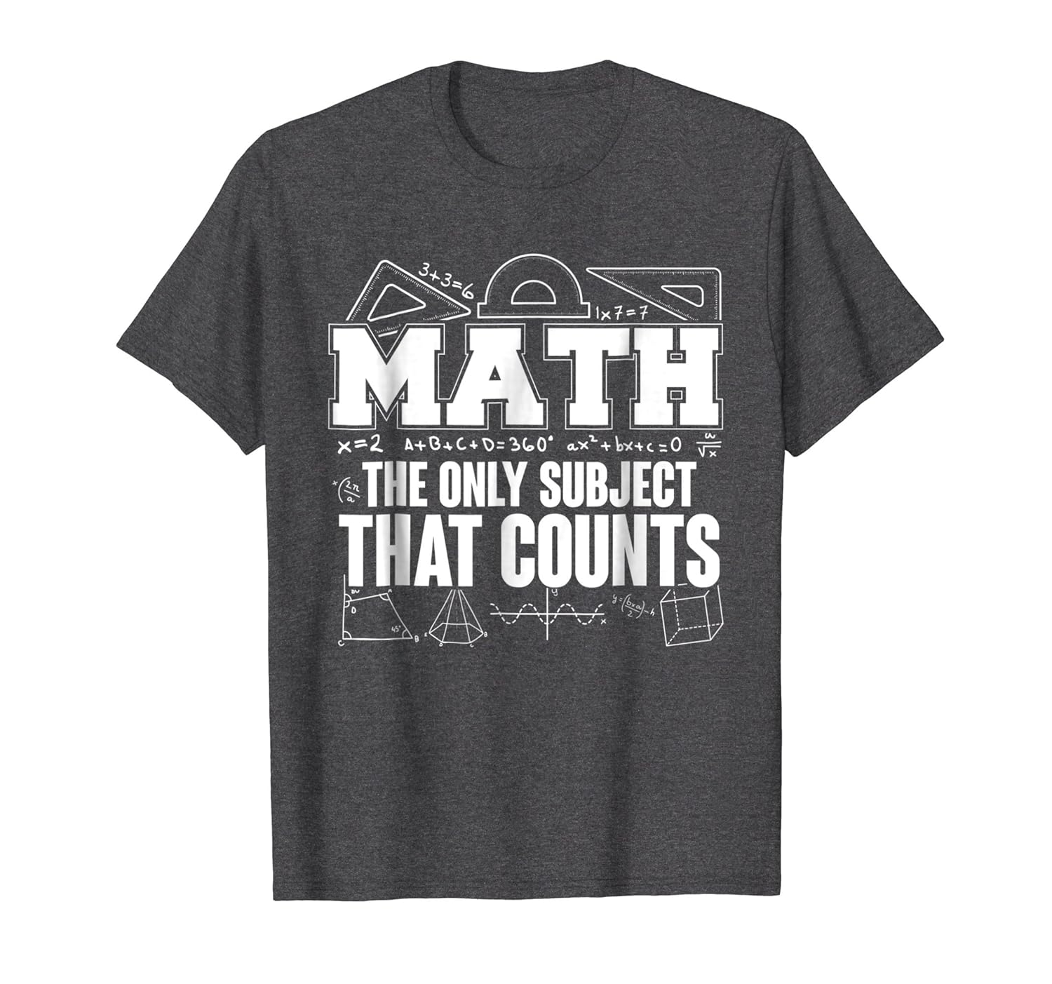 Math The Only Subject That Counts Funny Math Teacher T Shirt Teehay